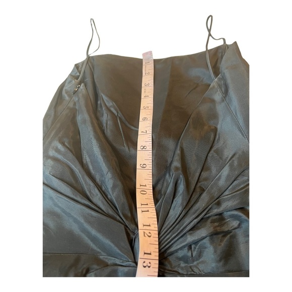 Laundry Black Bow Low Back Ruched Twist Evening Occassion Maxi by Shelli Segal - Picture 10 of 15